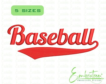 Baseball Embroidery Design. Sports Machine Embroidery File. Baseball Pattern. Instant Download