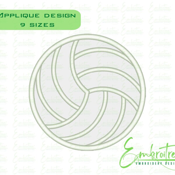 Volleyball Applique Etsy