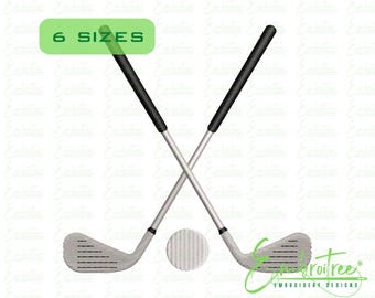 Golf Embroidery Design. Golf Club Embroidery Design. Golf Clubs Embroidery. Machine Embroidery Designs. Golf Embroidery Download