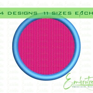 Circle Embroidery Design, Machine Embroidery Designs, Filled Circle Embroidery File, Round Embroidery Design, Embroidery Circle Design