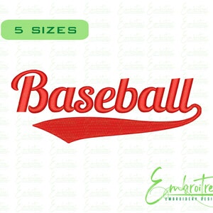 Baseball Embroidery Design. Sports Embroidery File. Machine Embroidery. Baseball Pattern. Instant Download