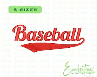 Baseball Embroidery Design. Sports Machine Embroidery File. Baseball Pattern. Instant Download