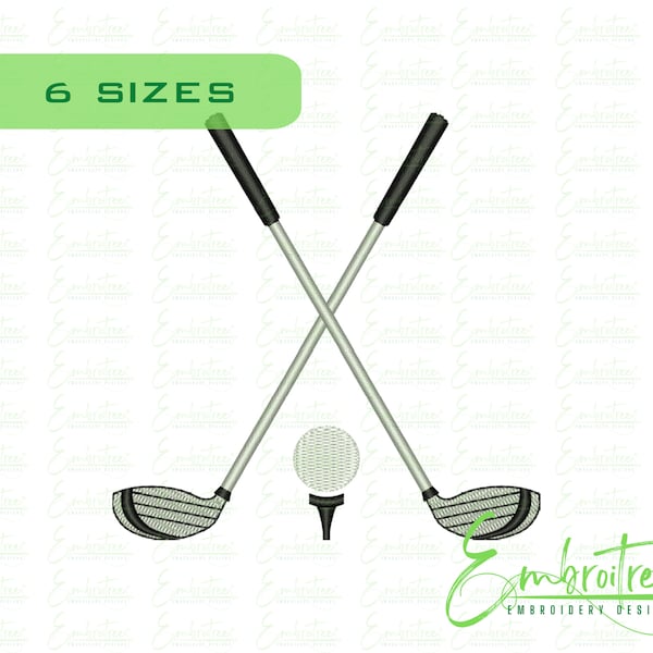 Golf Embroidery Design Etsy