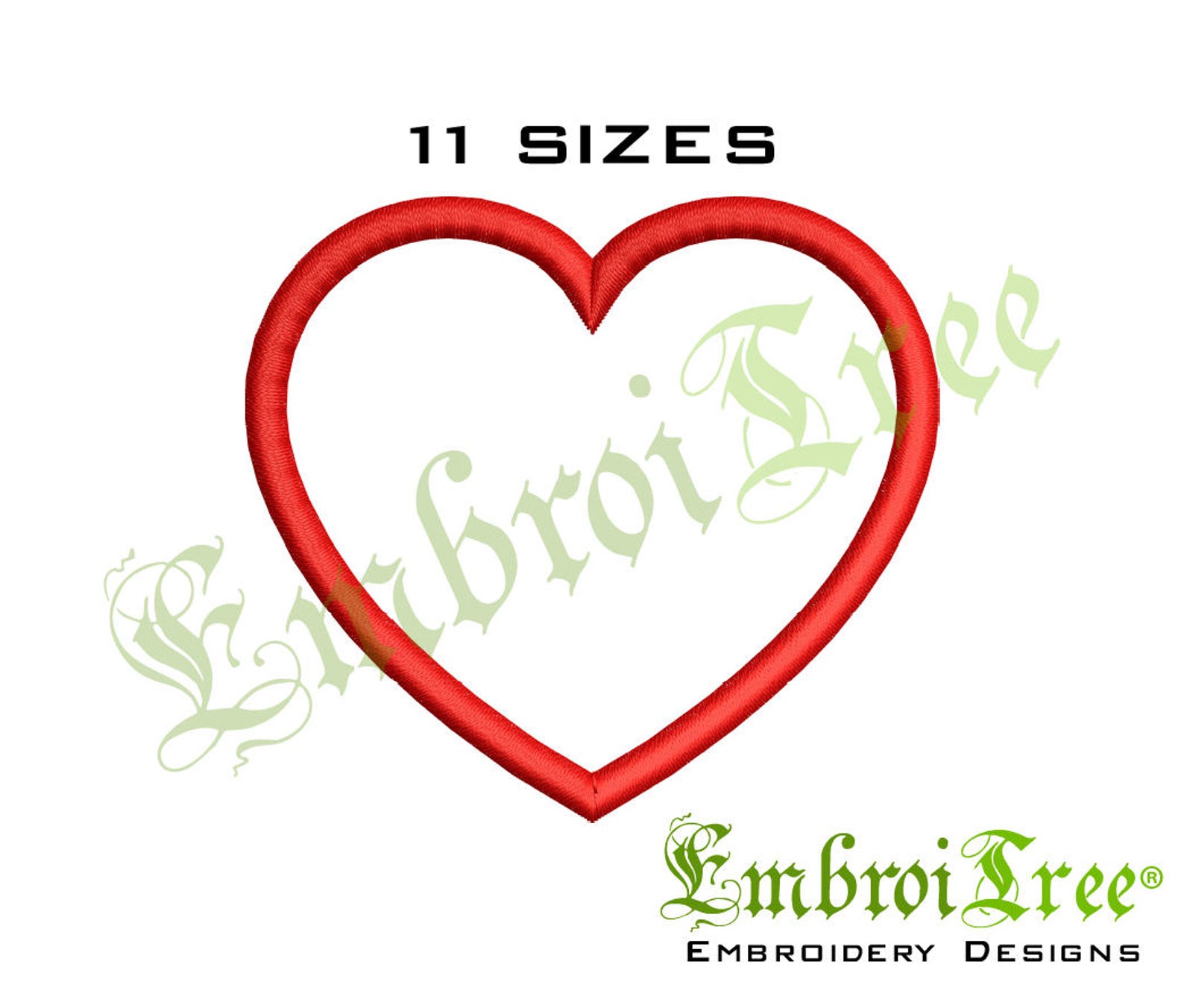 Heart Monogram Embroidery Design Heart Monogram Frame Etsy