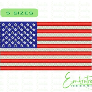 USA Flag Embroidery Design, July 4th Embroidery, Patriotic Embroidery Designs, Machine Embroidery File, 4th Of July Embroidery Download