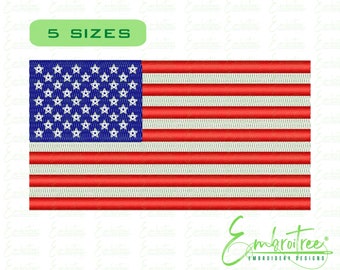 USA Flag Embroidery Design, July 4th Embroidery, Patriotic Embroidery Designs, Machine Embroidery File, 4th Of July Embroidery Download