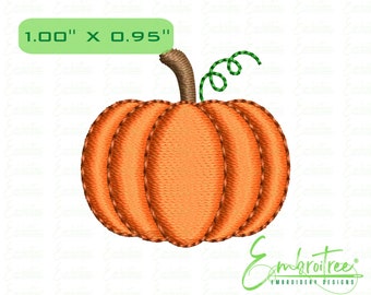 Mini Pumpkin Embroidery Design - Machine Embroidery Designs