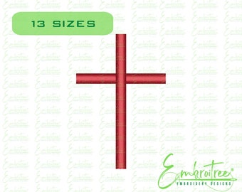 Kreuz Stickdatei, Maschinenstickerei, Religiöses Kreuz, Heiliges Kreuz Design, Kreuz Satinstich Stickdatei