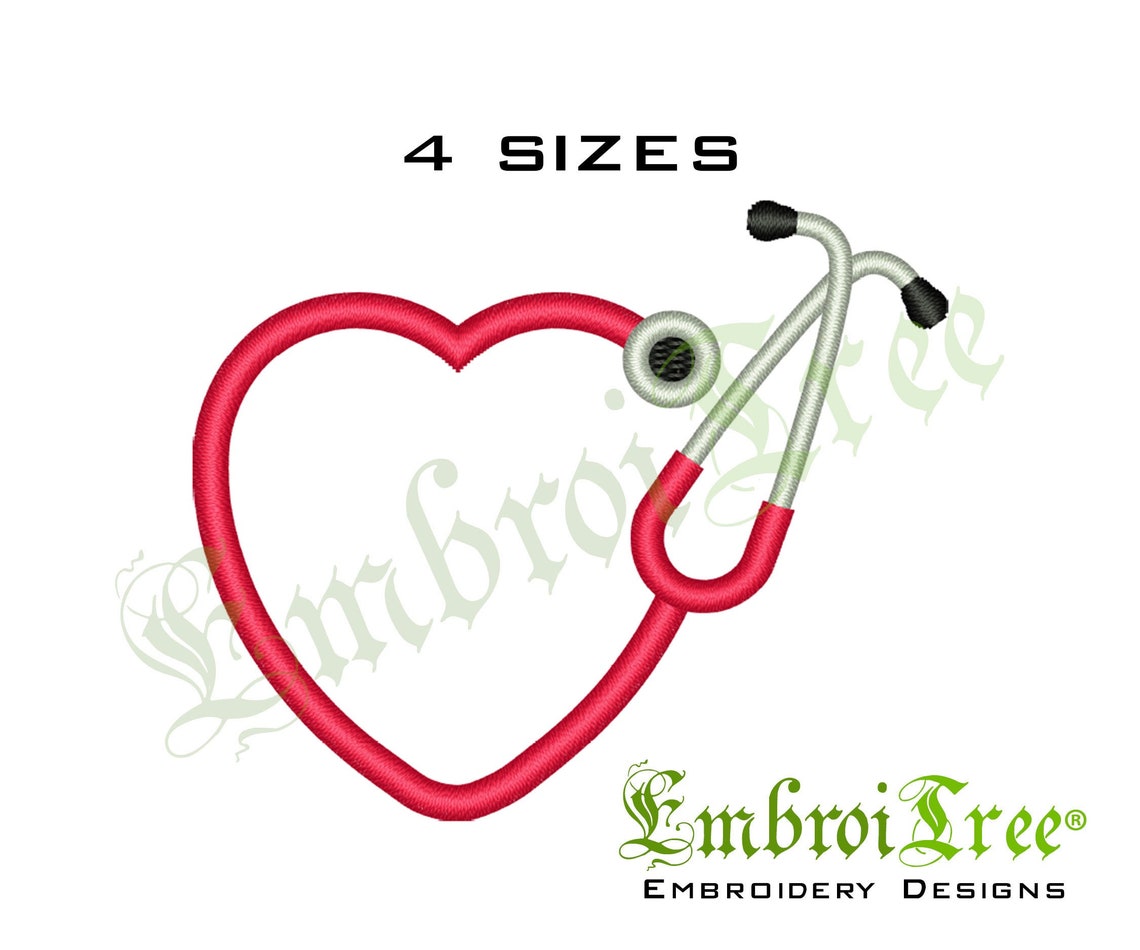 Medical Embroidery Designs Nurse Embroidery Nurse Stethoscope Etsy