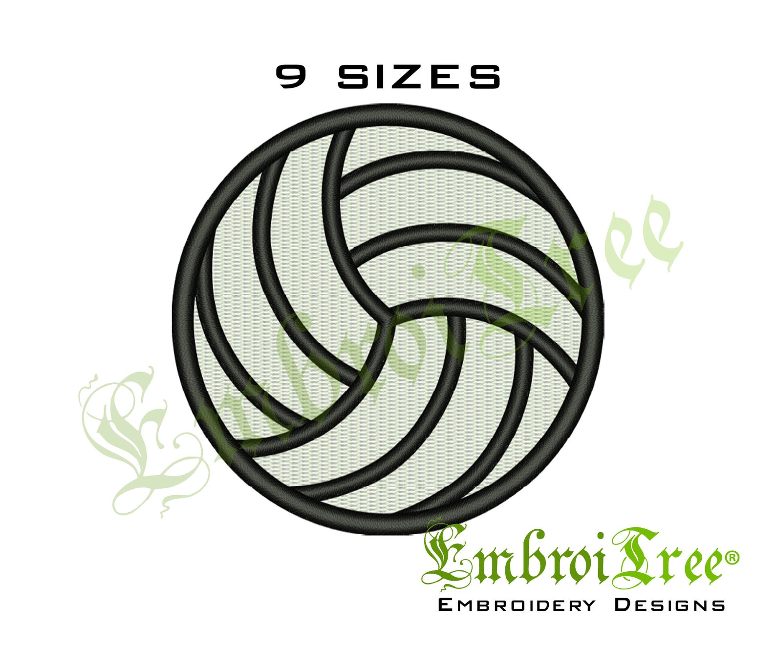 Volleyball Embroidery Design Machine Embroidery Designs Etsy