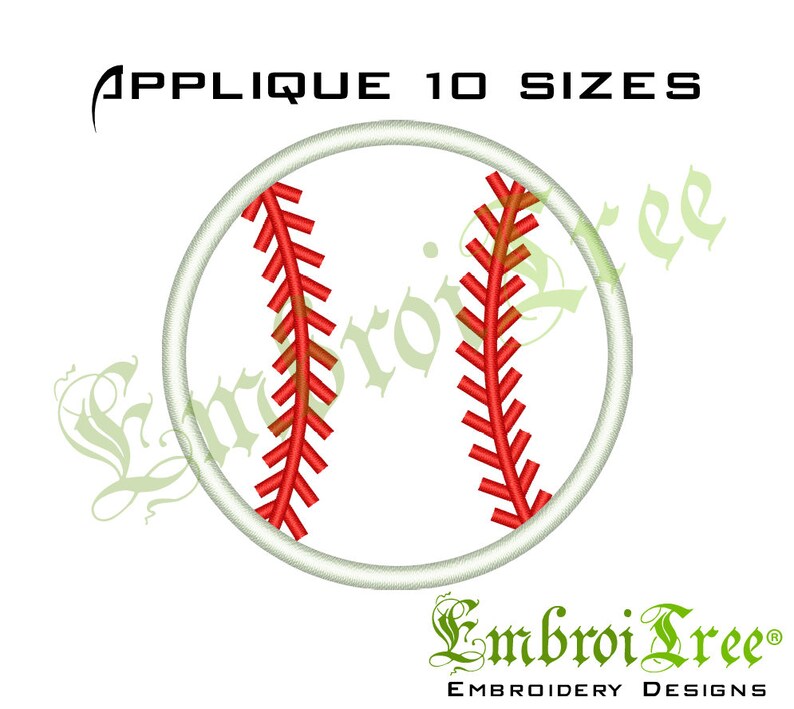 Baseball Applique Design Baseball Monogram Embroidery Design Etsy