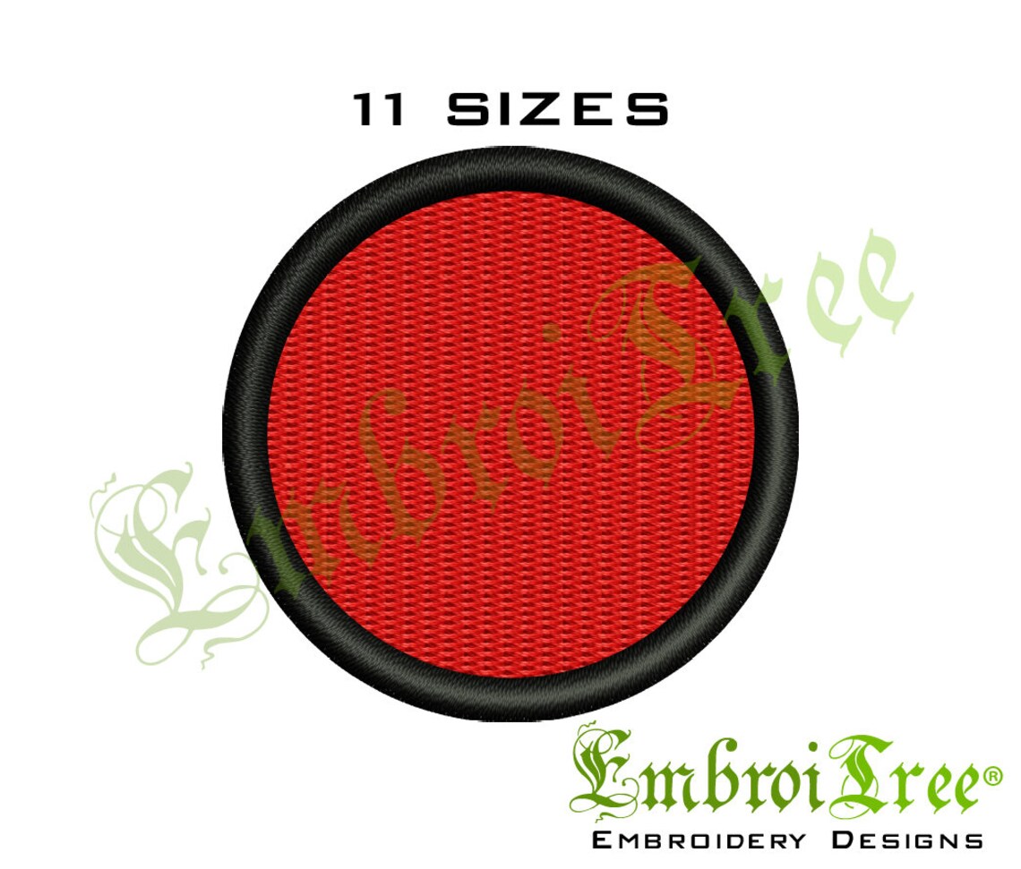 Circle Embroidery Design Machine Embroidery Circle Fill Stitch Etsy