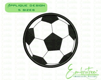 Soccer Ball Applique Design, Machine Embroidery File, Soccer Ball Embroidery, Sports Applique, Soccer Embroidery, Soccerball Design