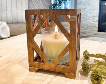 Wood Candle Centerpiece, Rustic Wedding Table Decoration, Wooden Candle Holder, Tea Light Holder, Table Christmas Decor, Thanksgiving Table
