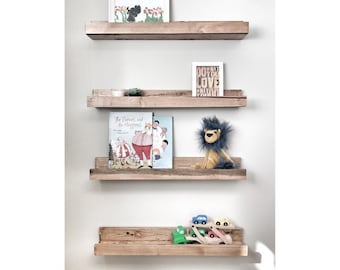Set of Wooden Picture Ledge Shelves | Ledge Shelves | Wooden Shelf | Rustic Floating Shelf Shelves | Rustic Home Decor | Housewares