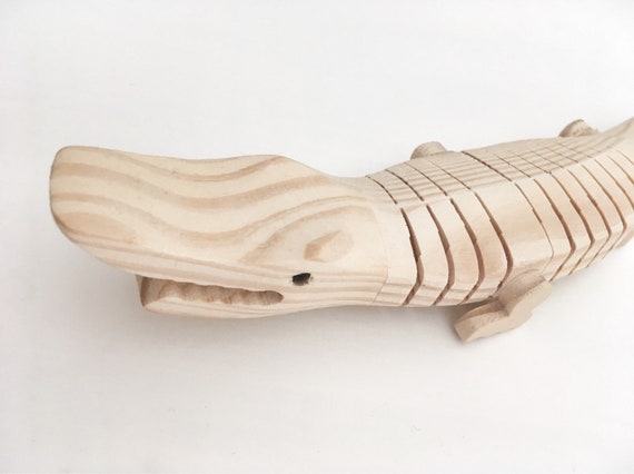 wooden alligator toy