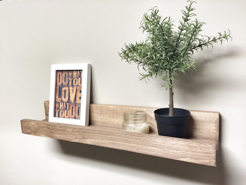 Rustic Wooden Picture Ledge Shelf Gallery Wall Shelf Rustic Etsy Canada