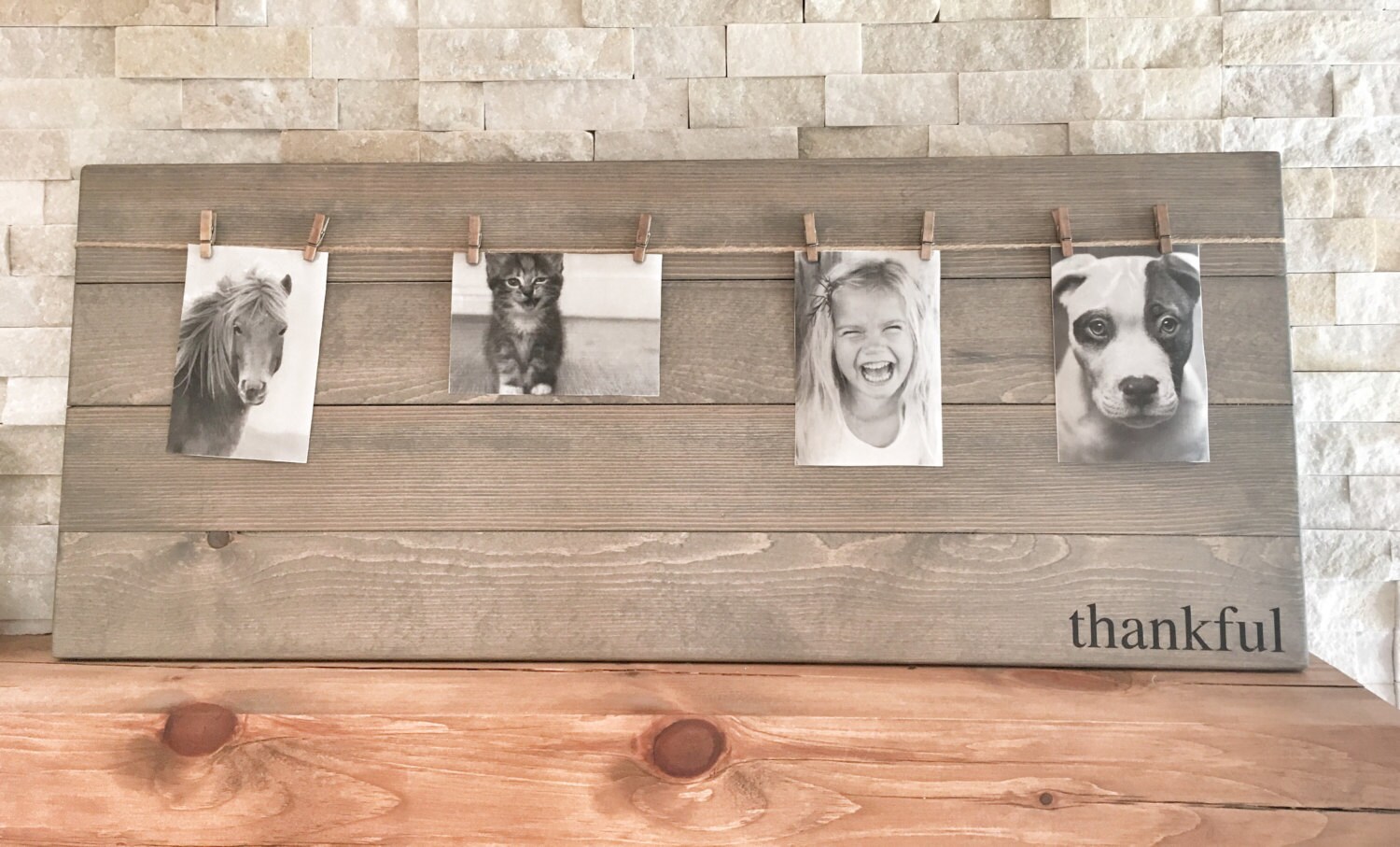 Rustic Wooden Picture Frame Personalized Wood Photo