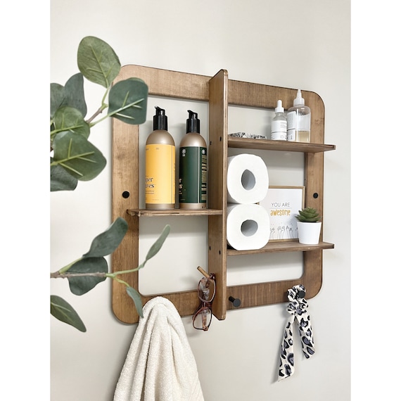Farmhouse shelves with hooks new arrivals