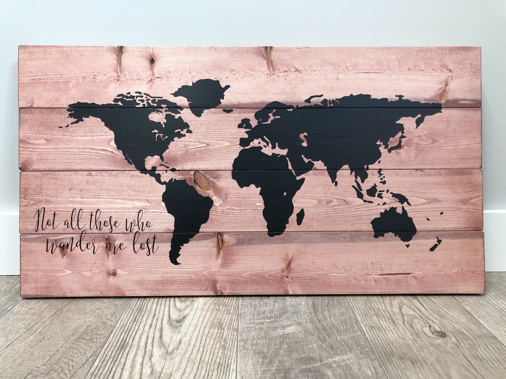 FREE SHIPPING | Office World Map, Office Wall Decor, Wood World Map