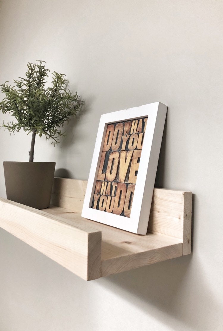 Wooden Picture Ledge Shelf Gallery Wall Shelf Floating Etsy
