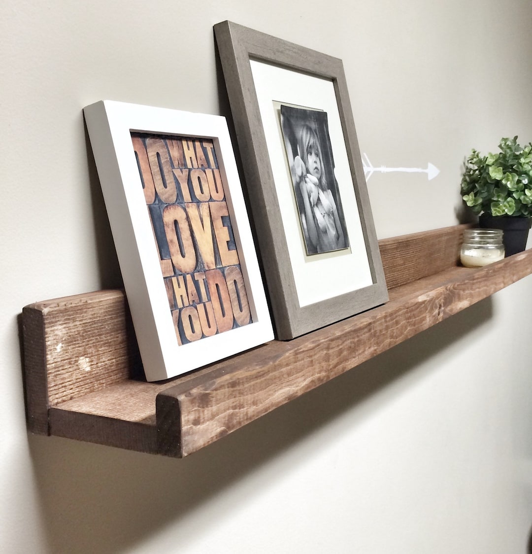 Wood ledge wall on sale shelf