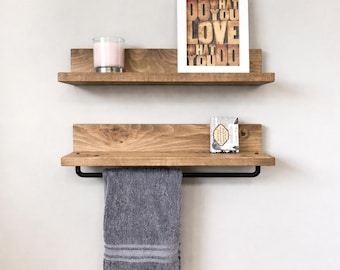 Rustic Floating Wall Shelves, Bathroom Wall Decor, Farmhouse Shelf, Rustic Bathroom Shelf, Mudroom or Laundry Shelf, Wall Hanging Shelf