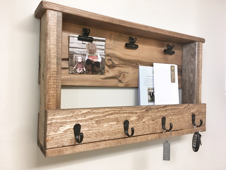 classy look wooden key holder with mail classy look wooden key holder with mail