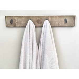 Rustic Wooden Towel Rack, Entryway Walnut Coat Rack, Rustic Wooden Barnwood Entryway Rack, Coat Rack, Rustic Home Decor, Bathroom Towel Bar image 4