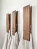 SUPER HUGE Jumbo Rustic 12' Decorative Clothespin in Walnut Finish, Photo Note Holder for Home Office, Kids Drawing Display, Bathroom Hooks 