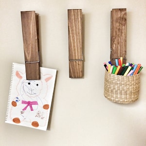 Porta asciugamani da bagno Jumbo molletta, una molletta da 12, arredamento della fattoria, arredamento del bagno, arredamento della lavanderia, arredamento della parete del bagno, gancio immagine 7