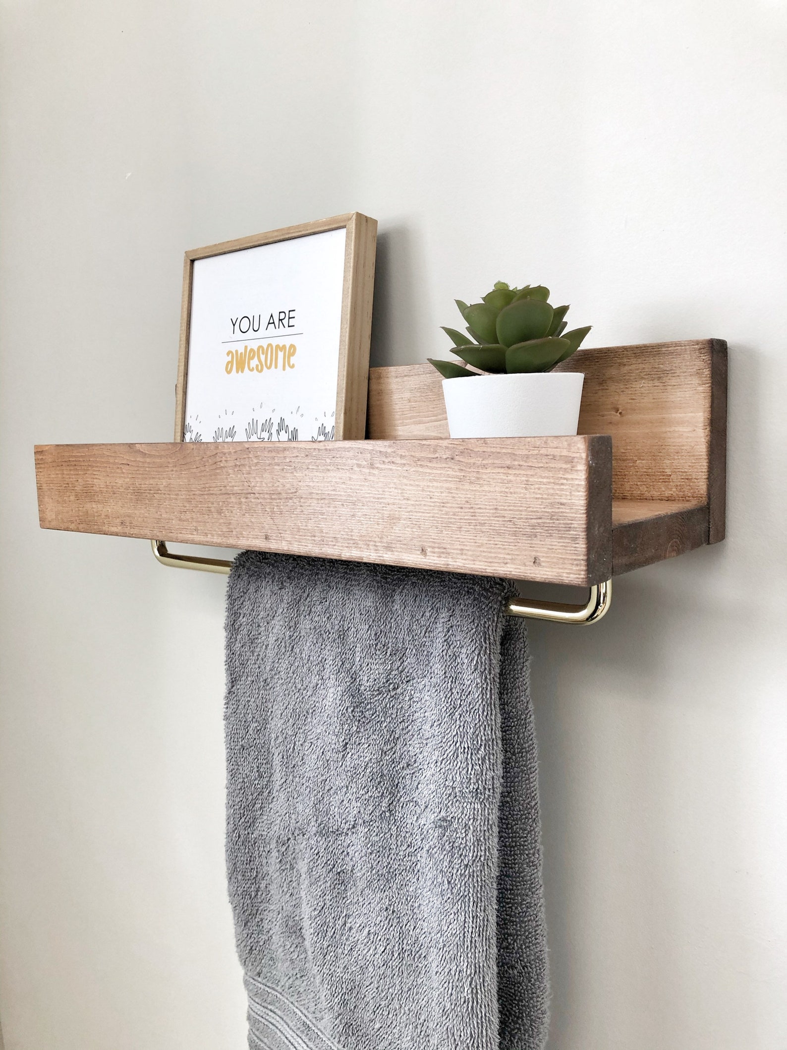 FREE SHIPPING 15 Floating Shelf for Bathroom Storage - Etsy