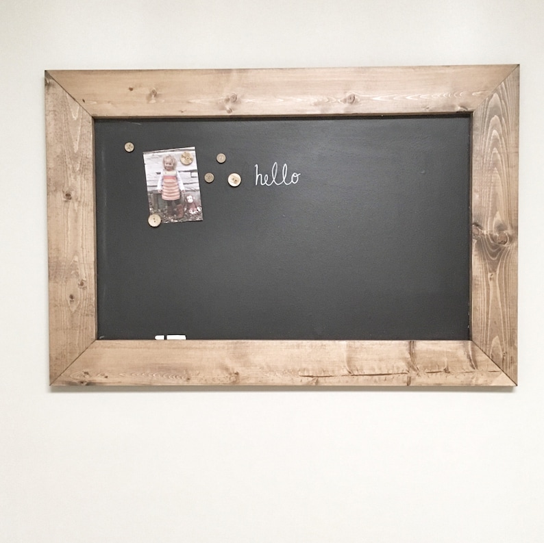 Rustic Wooden CHALKBOARD Memo Board Frame Farmhouse Etsy