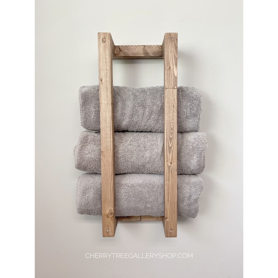 Estante de toallero de baño, soporte de toalla de mano de estante flotante,  decoración de baño, colgador de toallas, toallero de baño, estante de toalla  de mano, toallero -  México