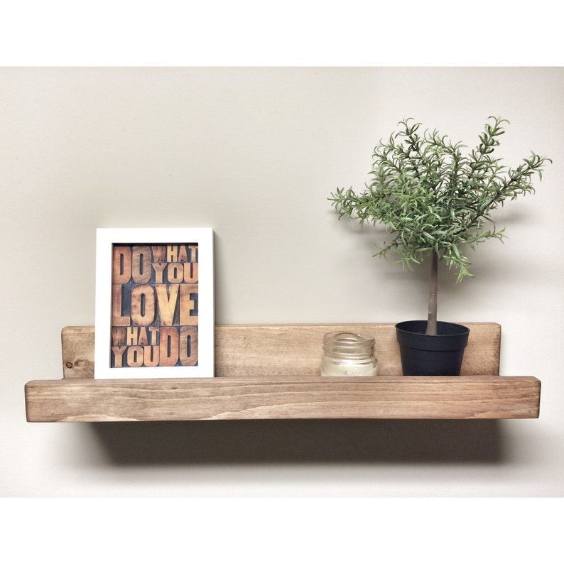 Rustic Wooden Picture Ledge Shelf Gallery Wall Shelf Rustic Etsy Canada