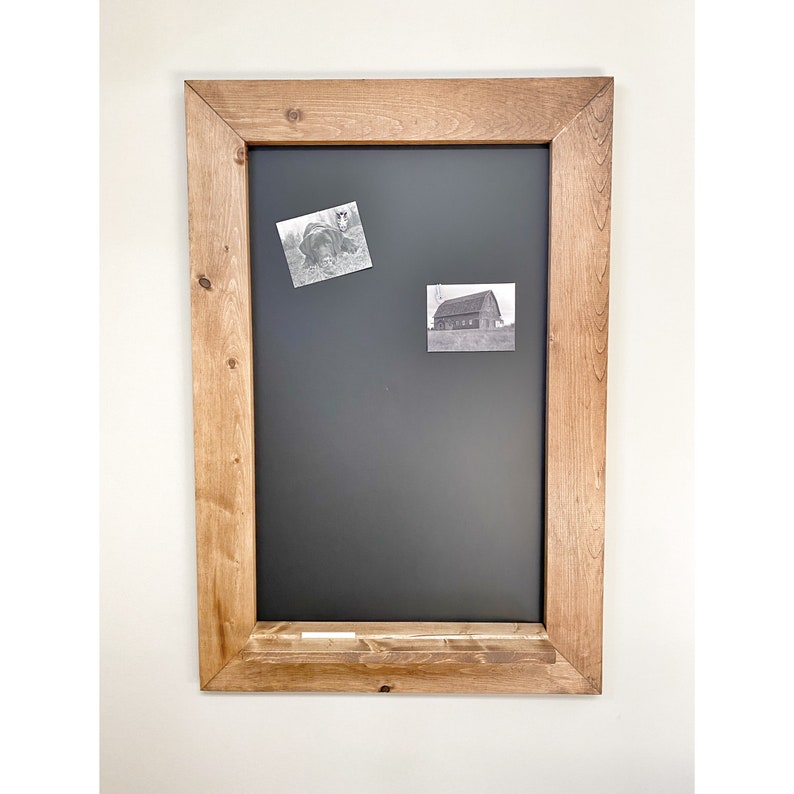 Rustic Wooden CHALKBOARD Memo Board Frame Farmhouse Etsy Canada