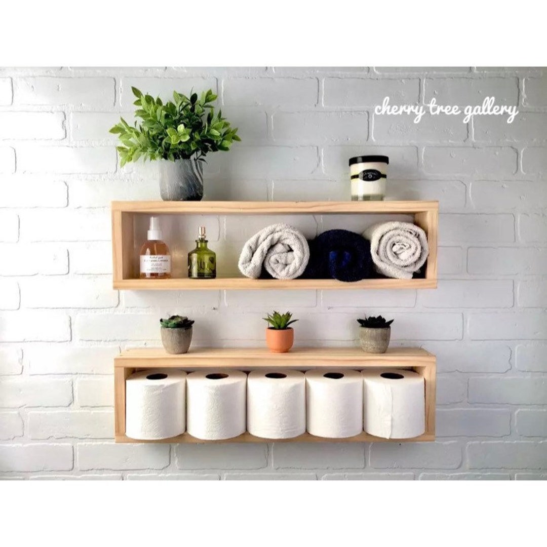 Floating Wood Shelf, Square Floating Shelf, Ledge Shelf, Rustic
