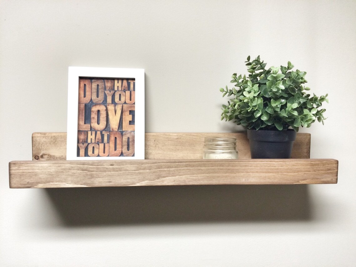 Rustic Wooden Picture Ledge Shelf Gallery Wall Shelf Rustic Etsy Canada