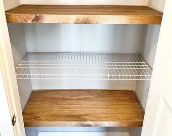 Wire Rack Shelf Covers | Wood Shelf Covers for Closet & Pantry | Wire Shelving Cover | Pantry Organization | Custom Size Wood Shelves