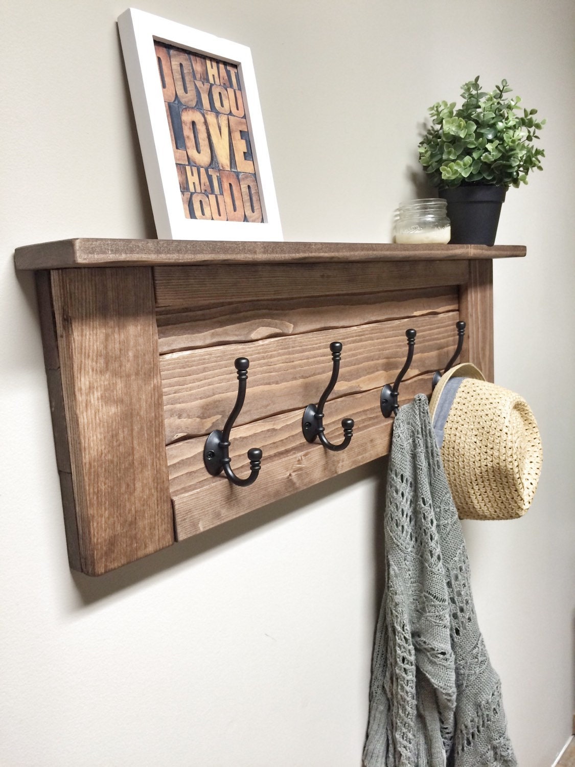 Ash Wood Coat Rack Home Entryway Rack – RusticReach