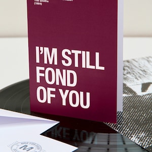 ¡NOVEDAD! Tarjeta de aniversario de San Valentín con la frase "Todavía me gustas" con temática de The Smiths/Morrissey