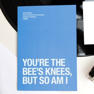 New Morrissey The Smiths 'You're the Bee's Knees' Valentines Day / Anniversary card image 3
