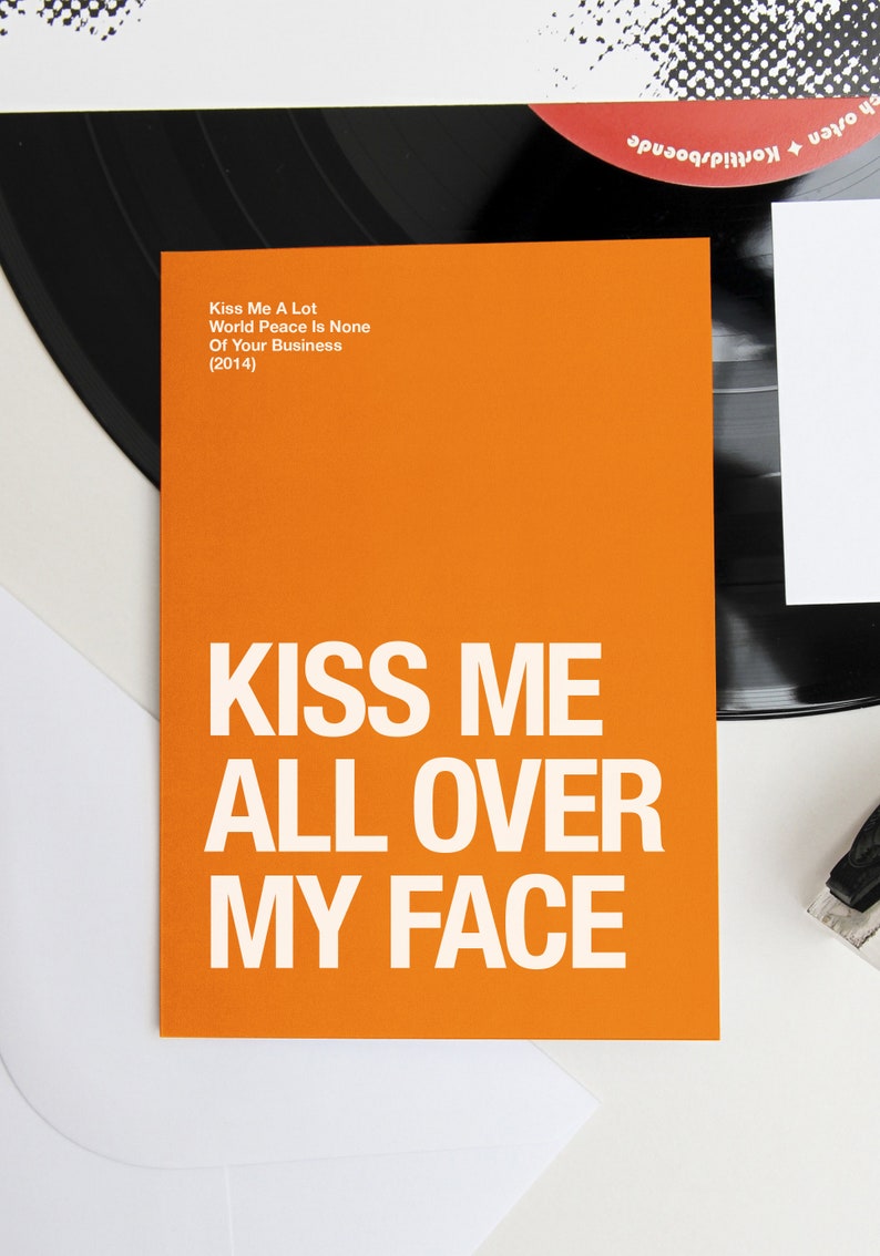 Morrissey themed 'Kiss Me A Lot' Valentines Day / Anniversary card image 3