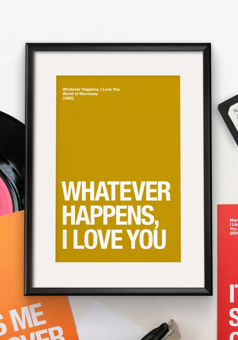 Morrissey themed 'Whatever Happens, I Love You' Valentines Day / Anniversary card image 4