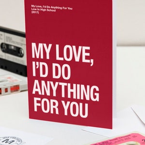 Morrissey themed 'My Love, I'd Do Anything For You' Valentines / anniversary card image 1