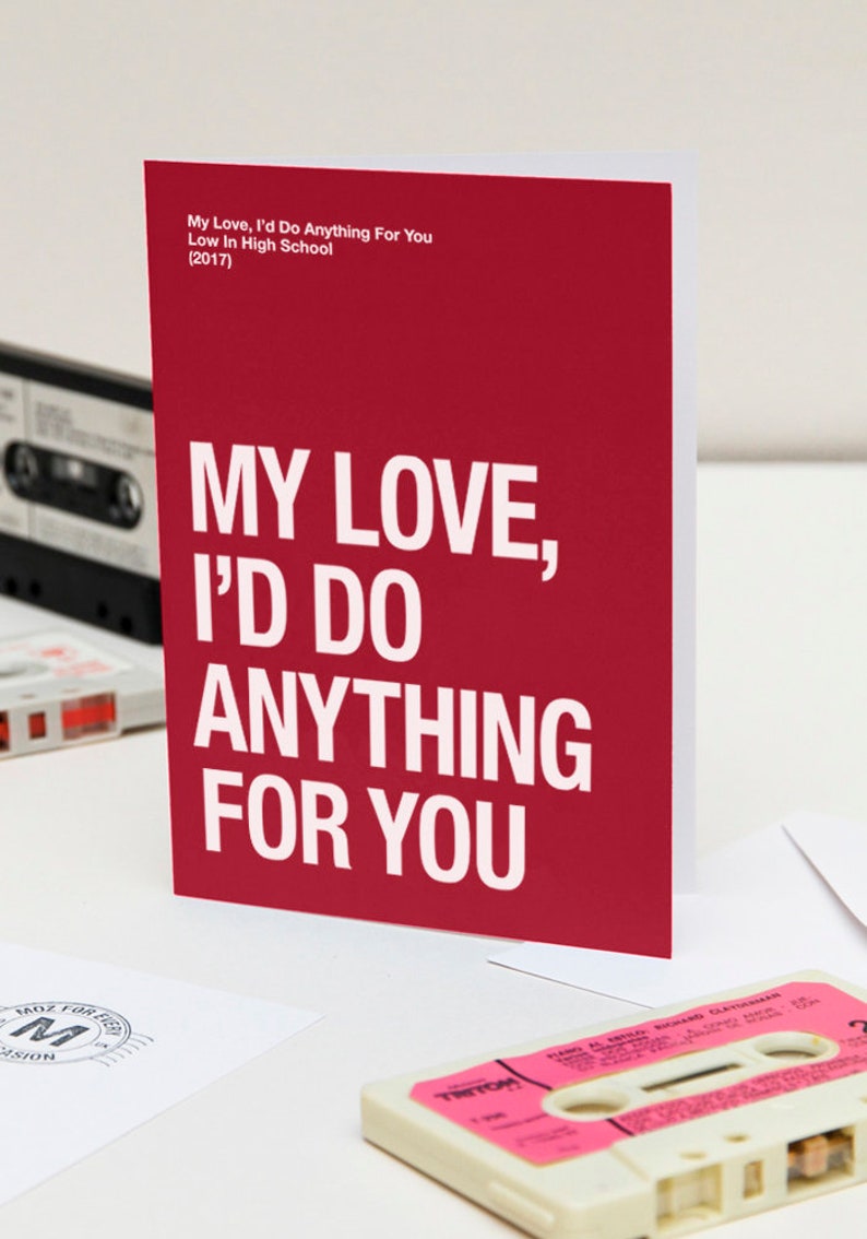 Morrissey themed 'My Love, I'd Do Anything For You' Valentines / anniversary card image 1