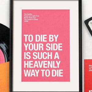 The Smiths Morrissey themed 'To Die By Your Side' Valentines Day / Anniversary card image 4