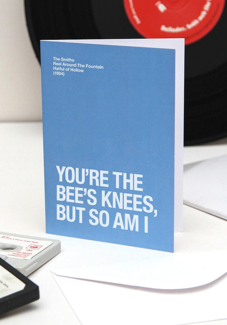New Morrissey The Smiths 'You're the Bee's Knees' Valentines Day / Anniversary card image 1