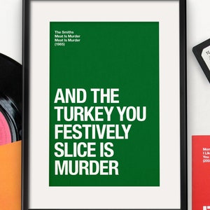 The Smiths Morrissey themed 'Meat Is Murder' Christmas / Thanksgiving card image 4