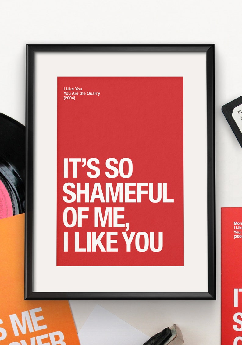 Morrissey themed 'I Like You' Valentines Day / Anniversary card image 4